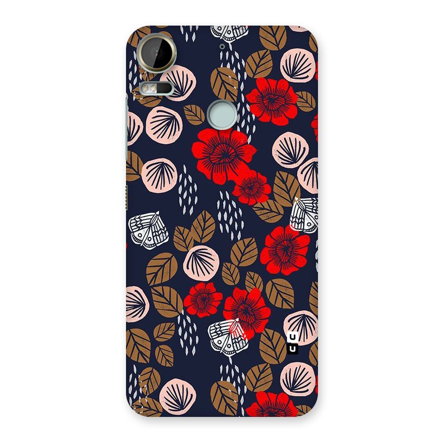 Orange Flora Back Case for Desire 10 Pro