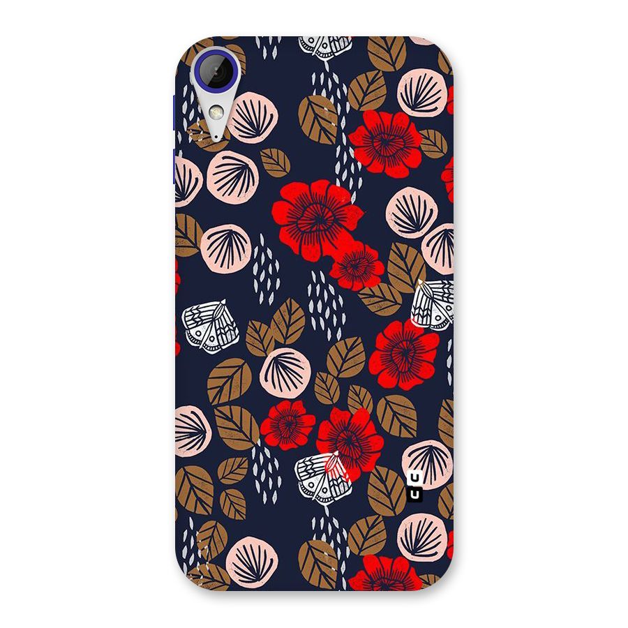 Orange Flora Back Case for Desire 830