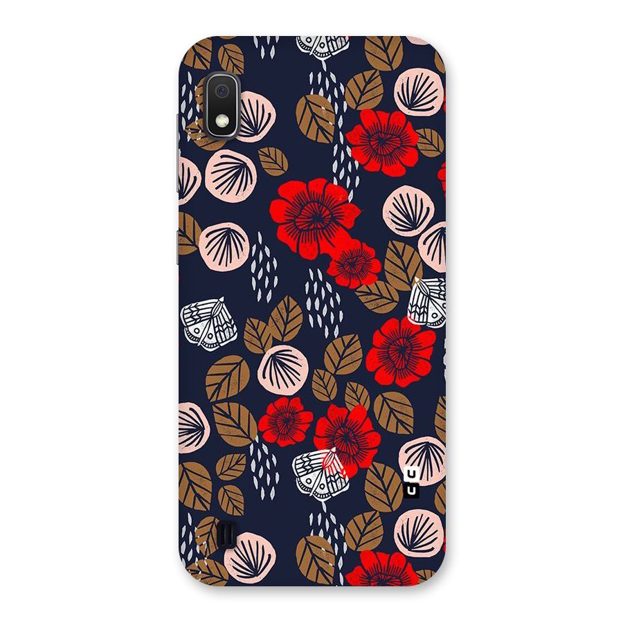 Orange Flora Back Case for Galaxy A10
