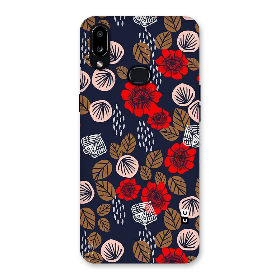Orange Flora Back Case for Galaxy A10s