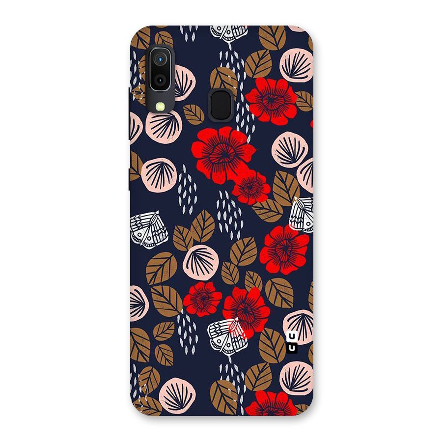 Orange Flora Back Case for Galaxy A30