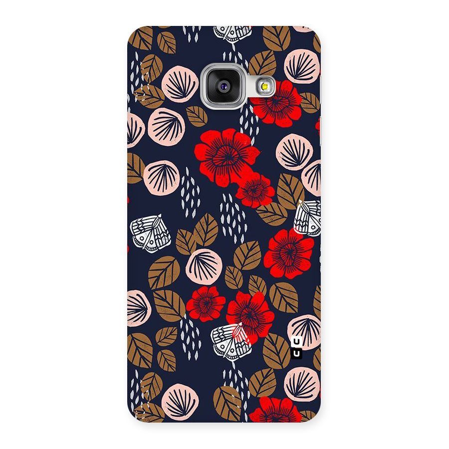 Orange Flora Back Case for Galaxy A3 2016
