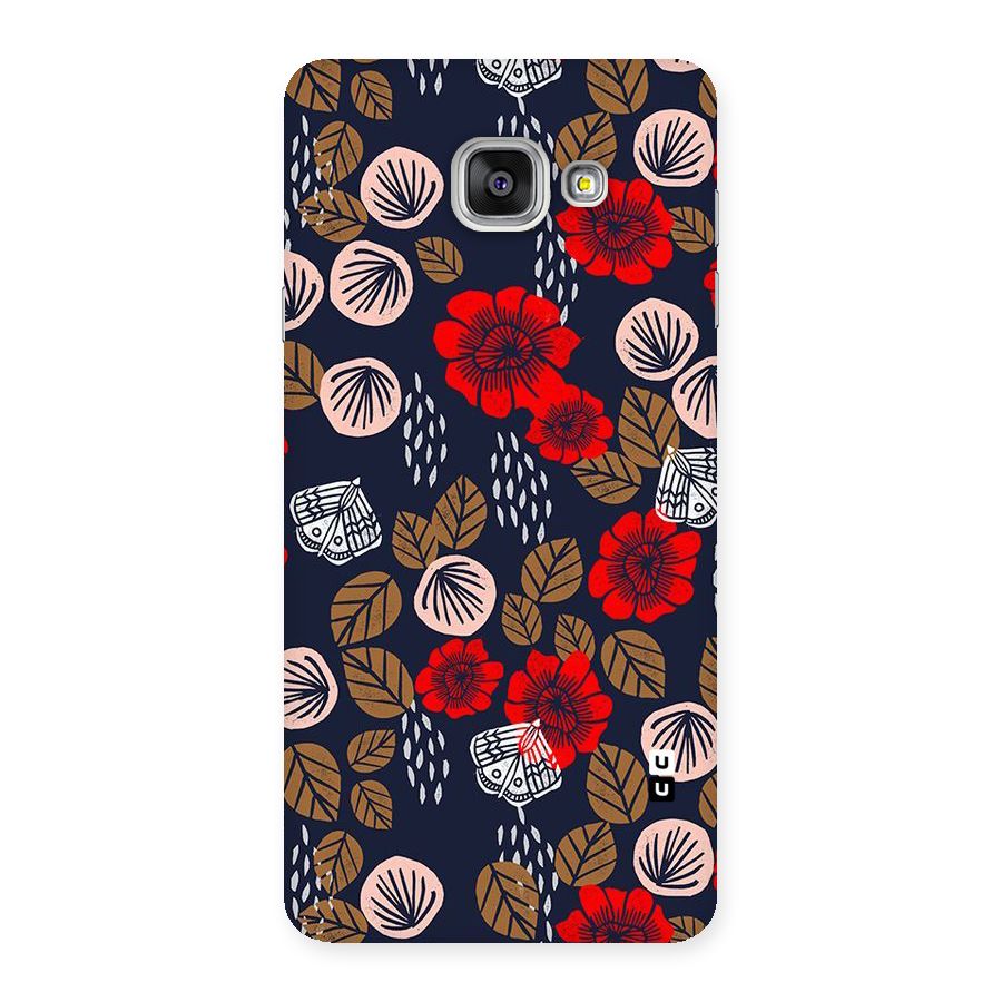 Orange Flora Back Case for Galaxy A7 2016