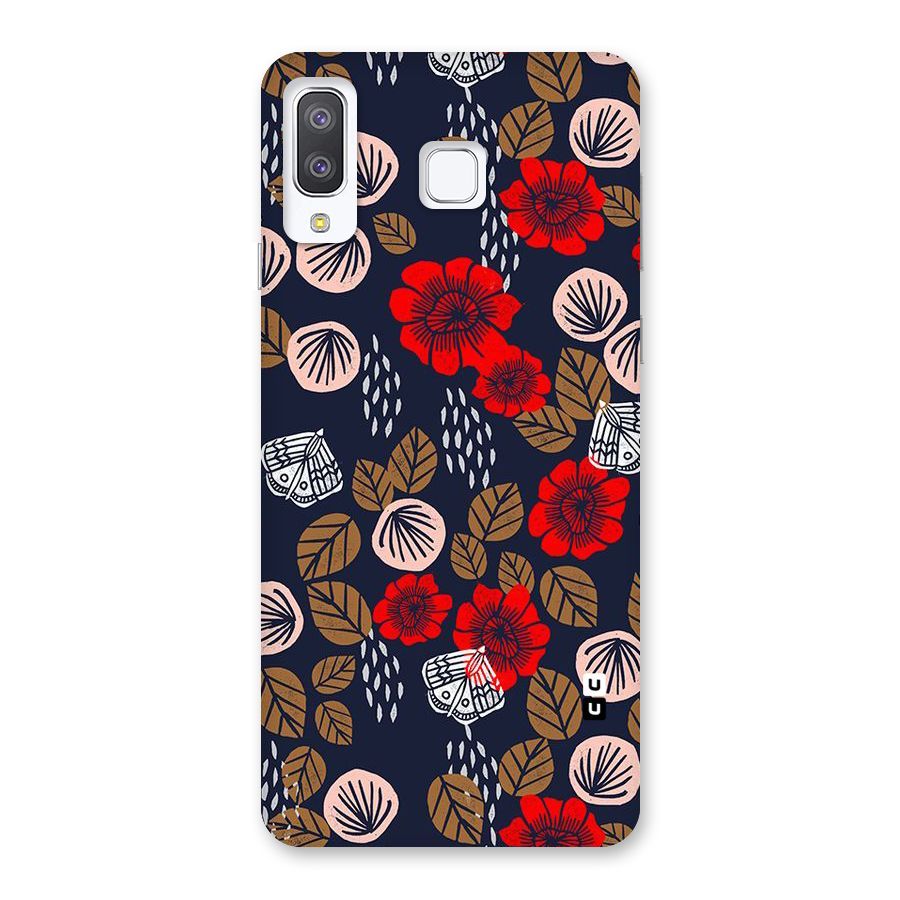 Orange Flora Back Case for Galaxy A8 Star
