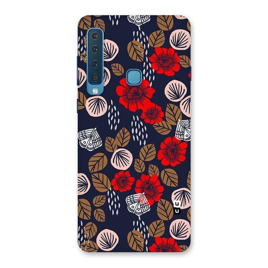 Orange Flora Back Case for Galaxy A9 (2018)