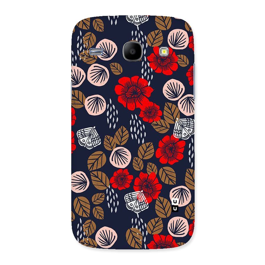 Orange Flora Back Case for Galaxy Core