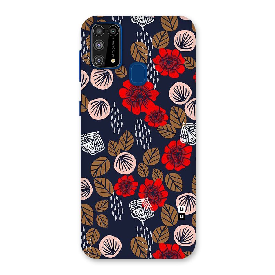Orange Flora Back Case for Galaxy F41