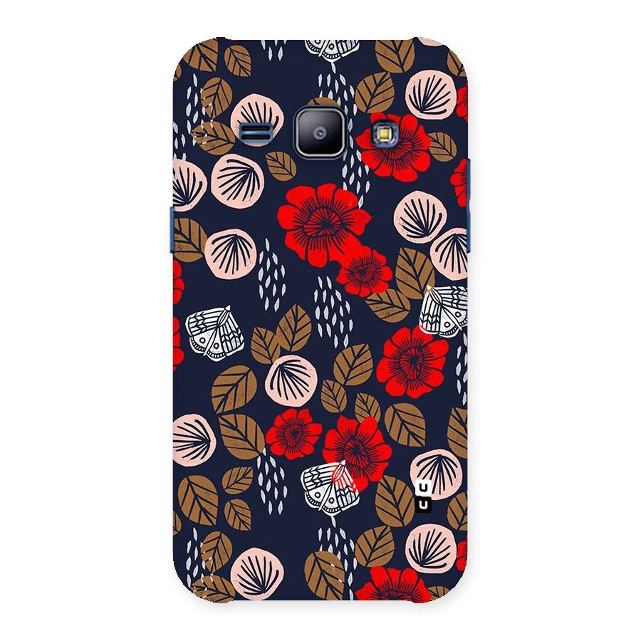 Orange Flora Back Case for Galaxy J1