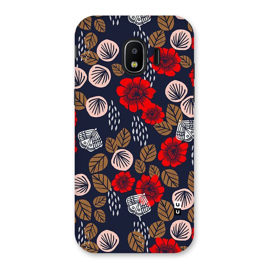 Orange Flora Back Case for Galaxy J2 Pro 2018