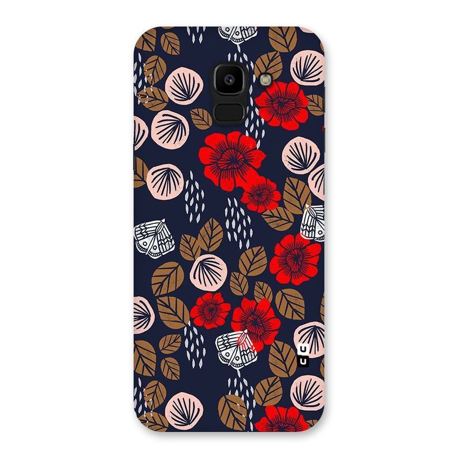 Orange Flora Back Case for Galaxy J6