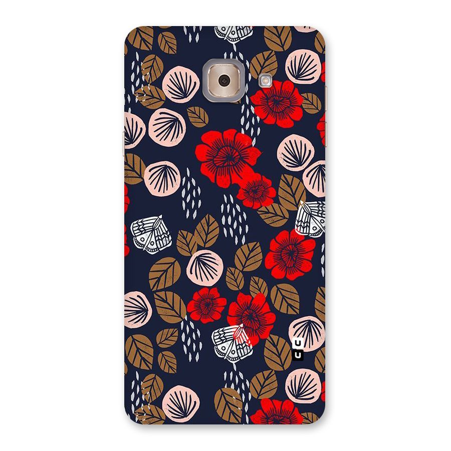 Orange Flora Back Case for Galaxy J7 Max
