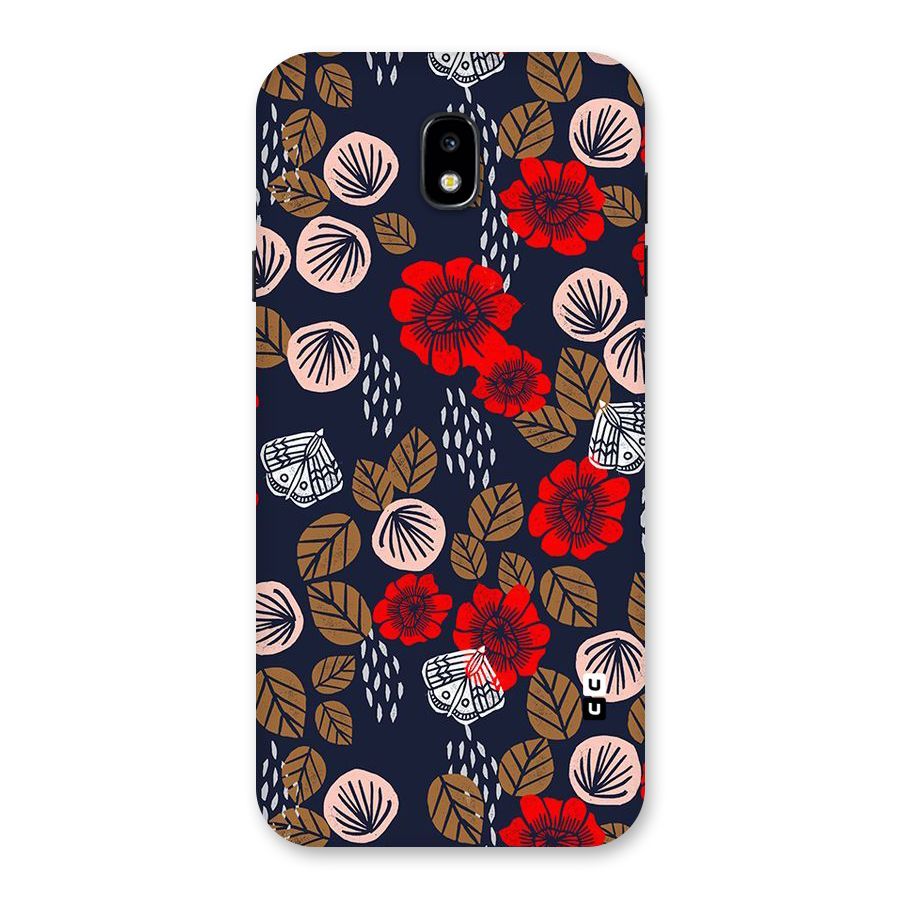 Orange Flora Back Case for Galaxy J7 Pro