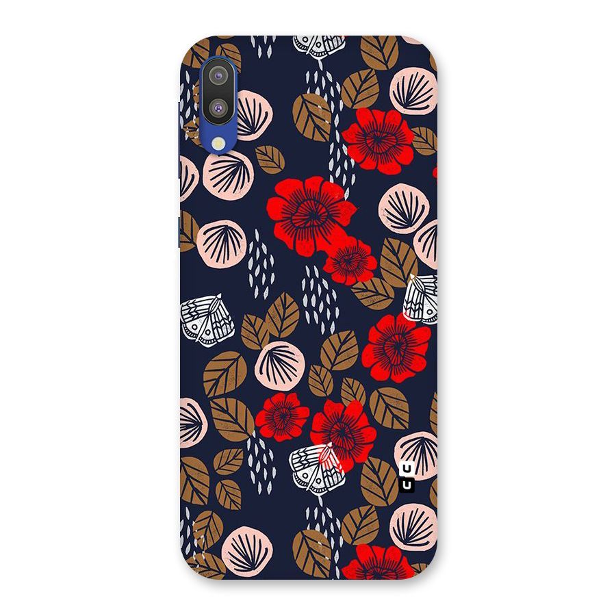 Orange Flora Back Case for Galaxy M10