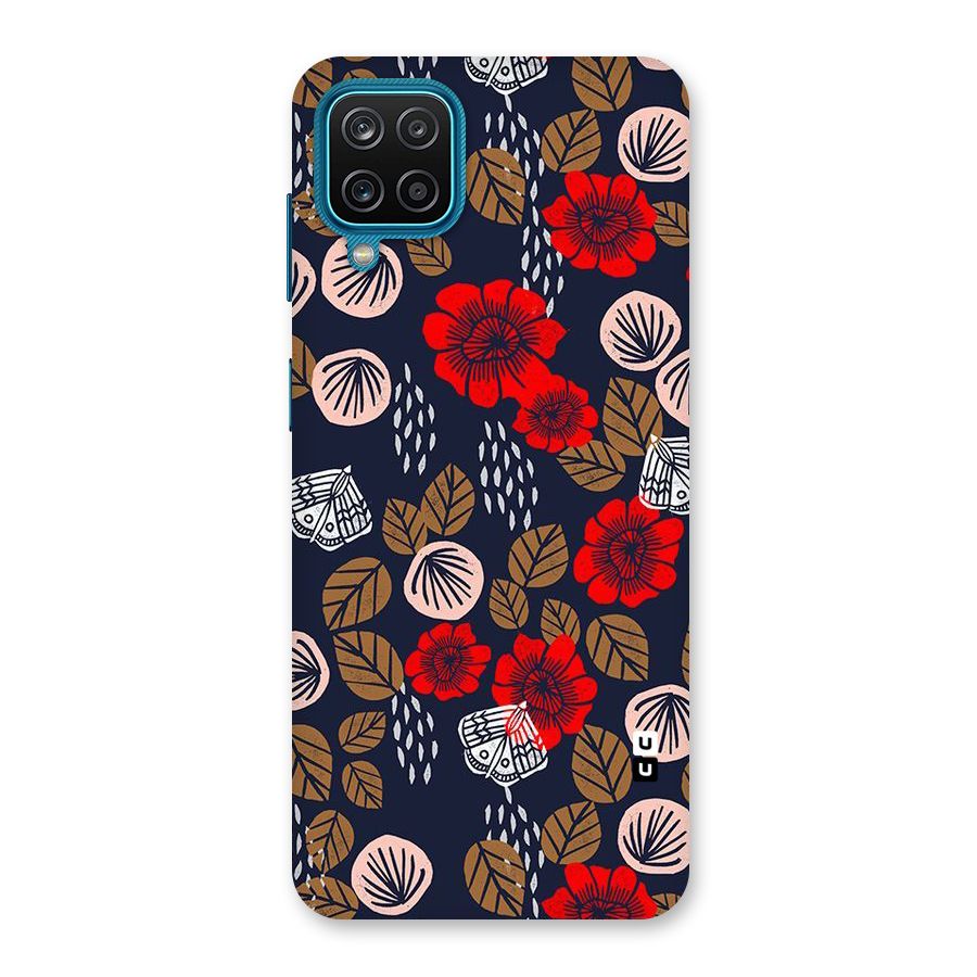 Orange Flora Back Case for Galaxy M12
