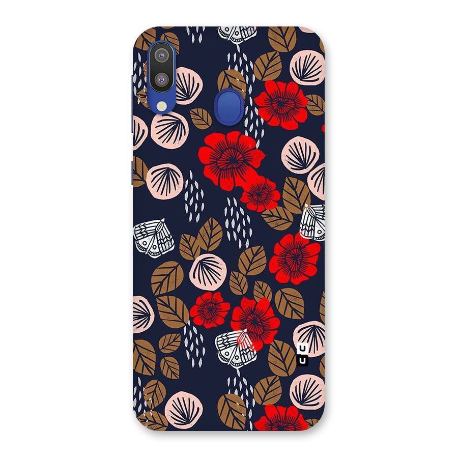Orange Flora Back Case for Galaxy M20