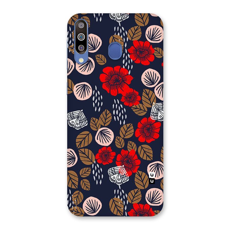 Orange Flora Back Case for Galaxy M30