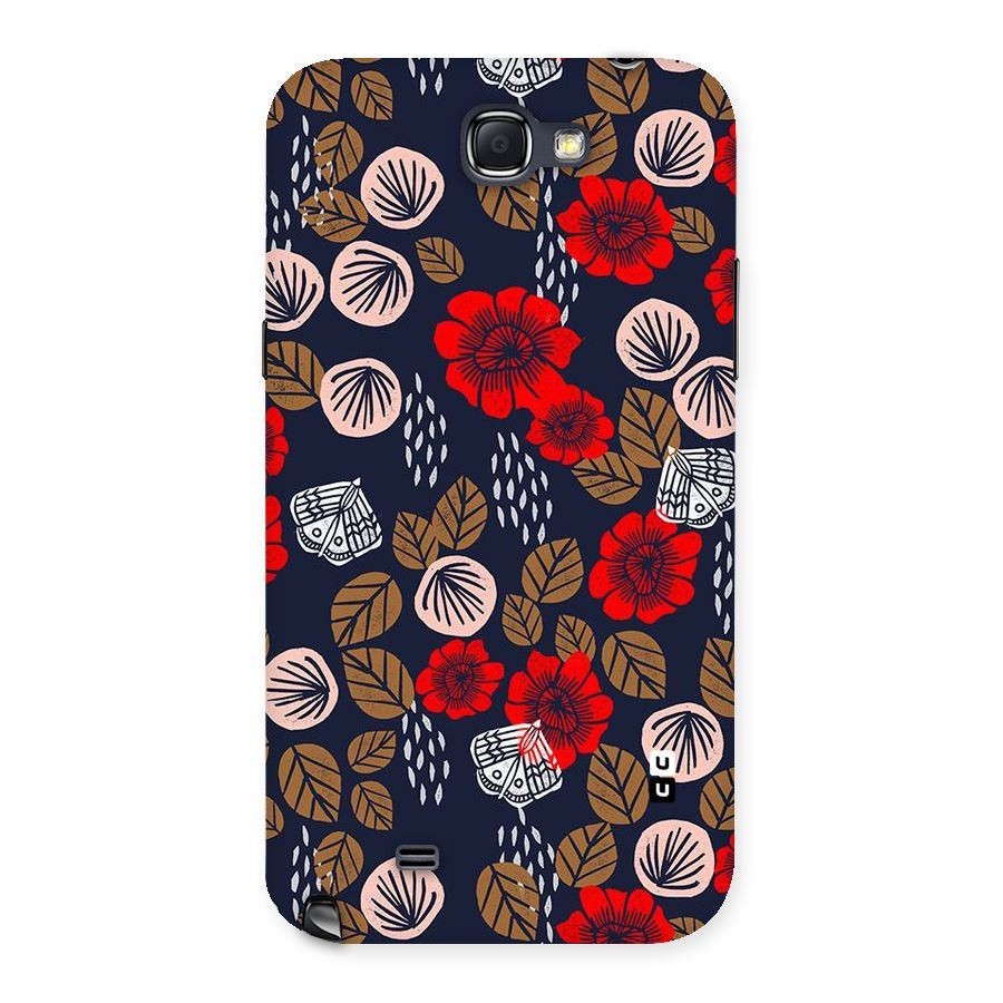 Orange Flora Back Case for Galaxy Note 2