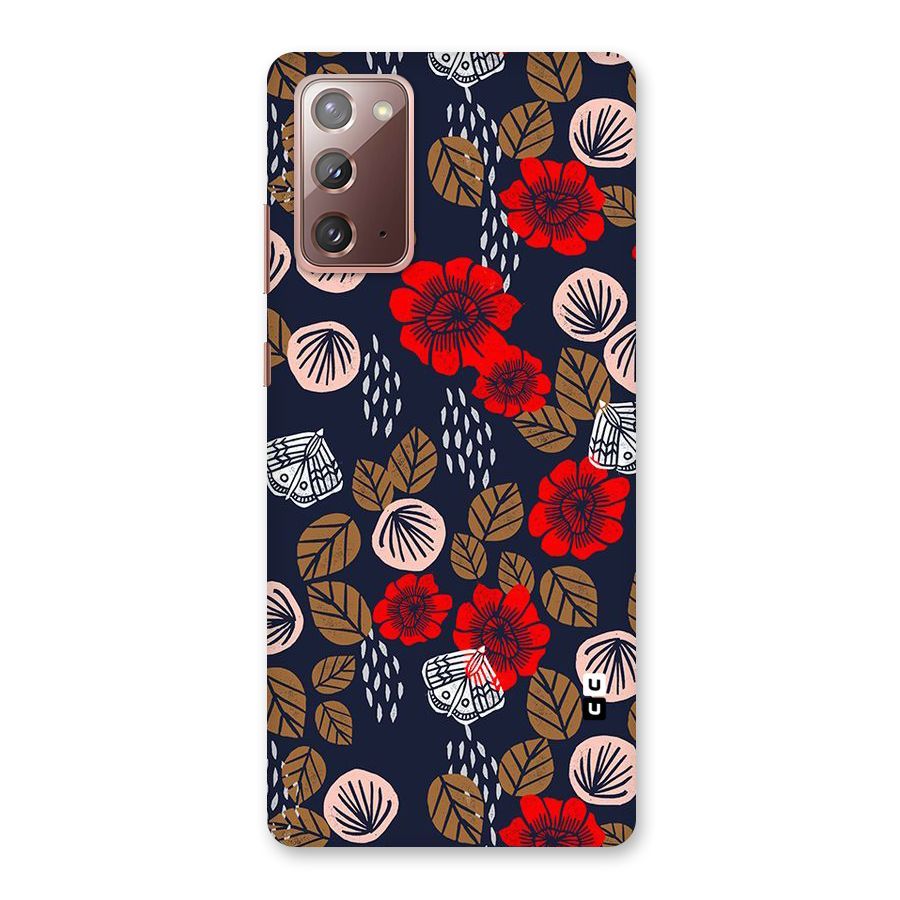 Orange Flora Back Case for Galaxy Note 20