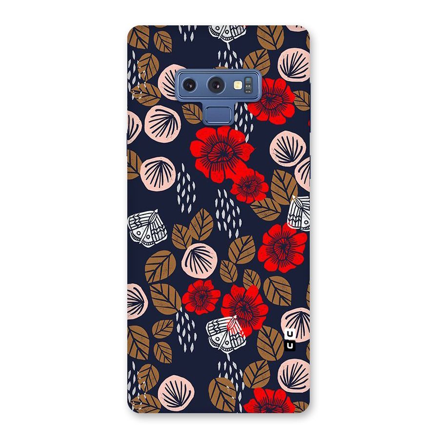 Orange Flora Back Case for Galaxy Note 9