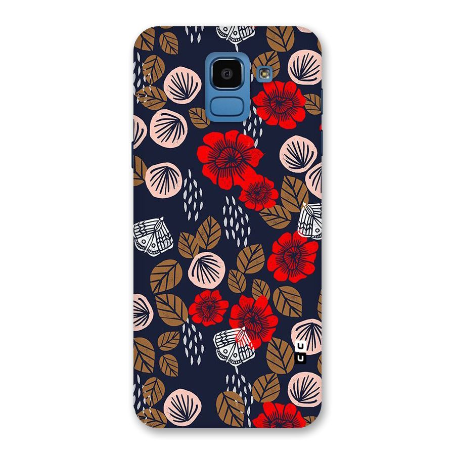 Orange Flora Back Case for Galaxy On6