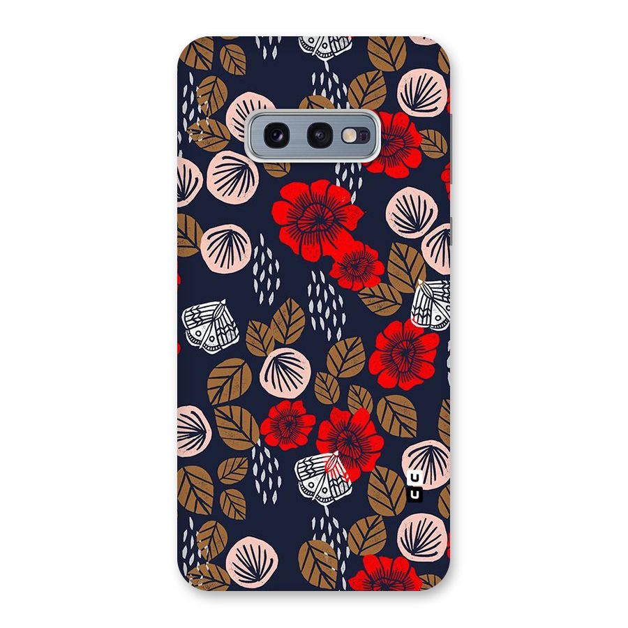 Orange Flora Back Case for Galaxy S10e