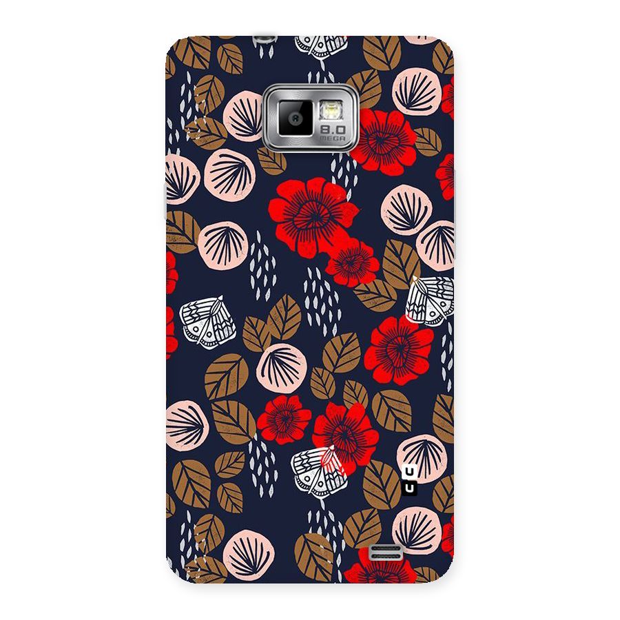Orange Flora Back Case for Galaxy S2