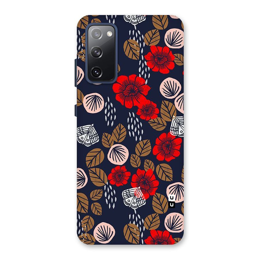 Orange Flora Back Case for Galaxy S20 FE