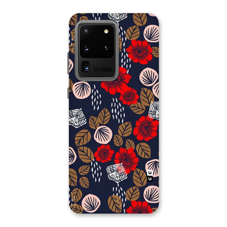 Orange Flora Back Case for Galaxy S20 Ultra