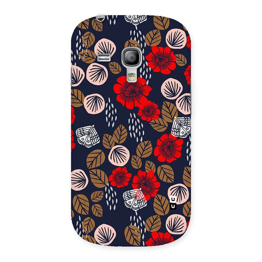 Orange Flora Back Case for Galaxy S3 Mini