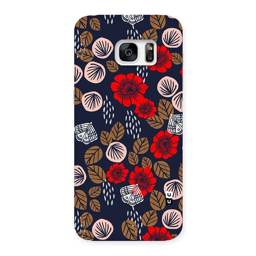 Orange Flora Back Case for Galaxy S7 Edge