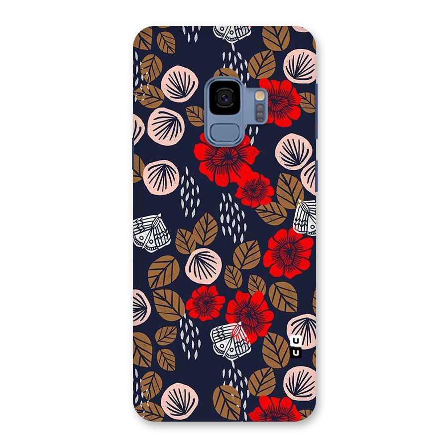 Orange Flora Back Case for Galaxy S9