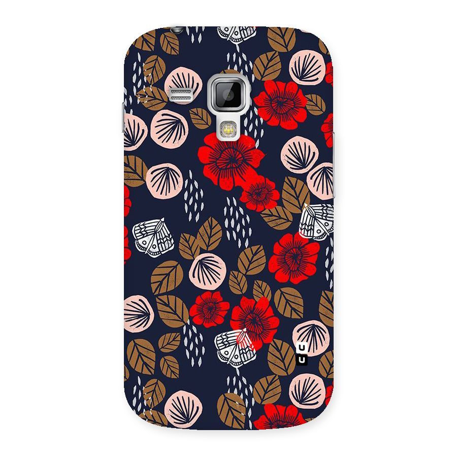 Orange Flora Back Case for Galaxy S Duos