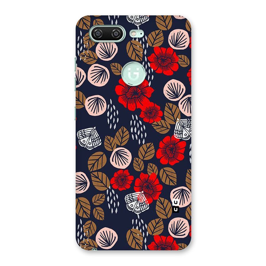 Orange Flora Back Case for Gionee S10