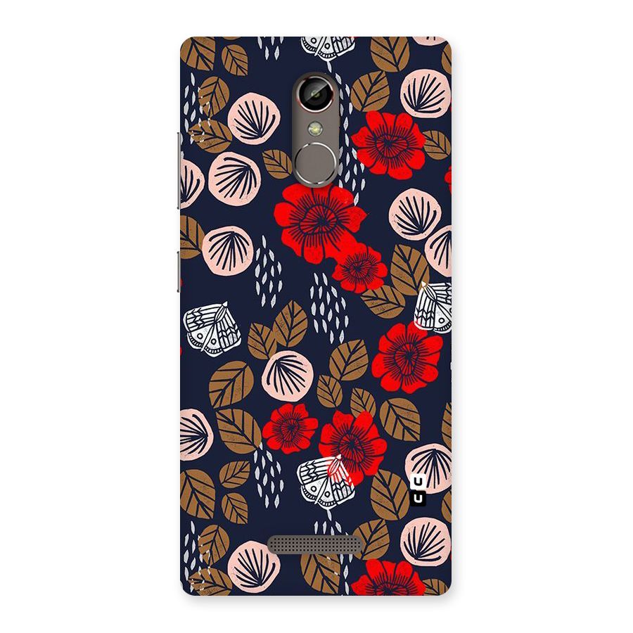 Orange Flora Back Case for Gionee S6s