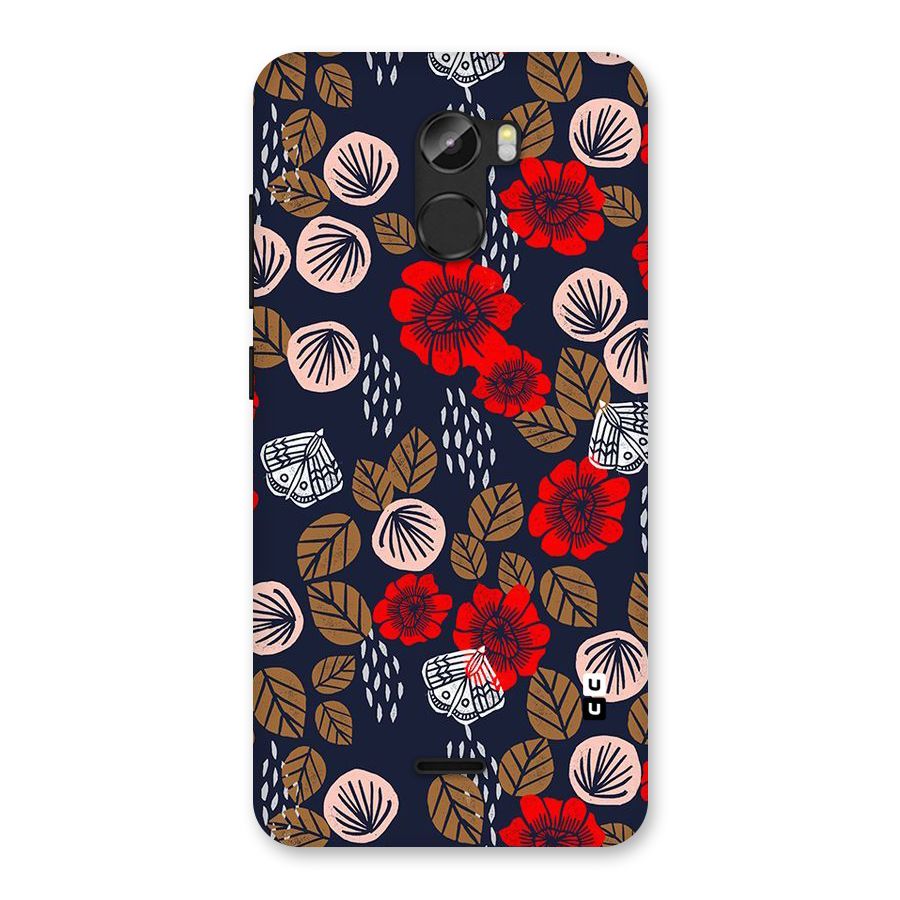 Orange Flora Back Case for Gionee X1