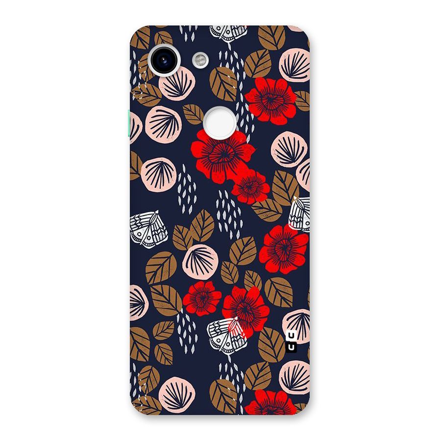 Orange Flora Back Case for Google Pixel 3