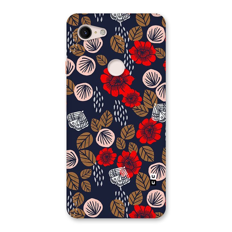 Orange Flora Back Case for Google Pixel 3 XL