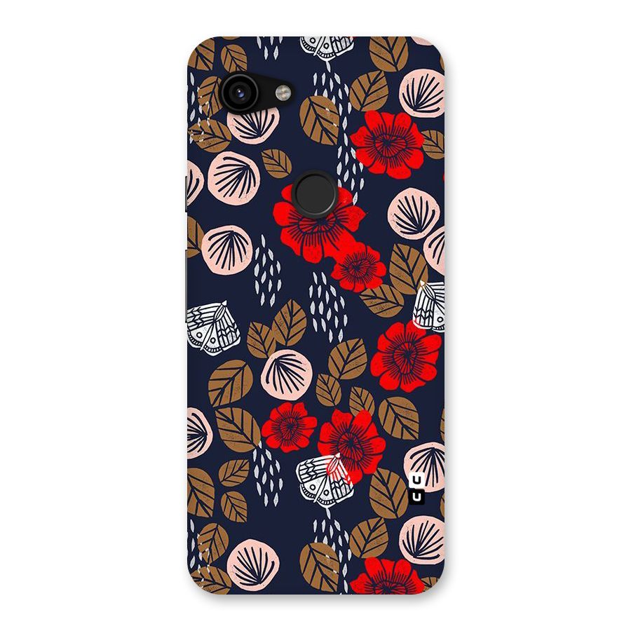 Orange Flora Back Case for Google Pixel 3a