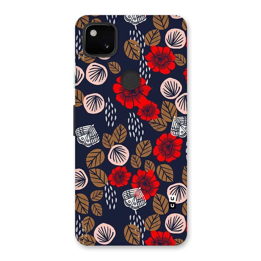 Orange Flora Back Case for Google Pixel 4a