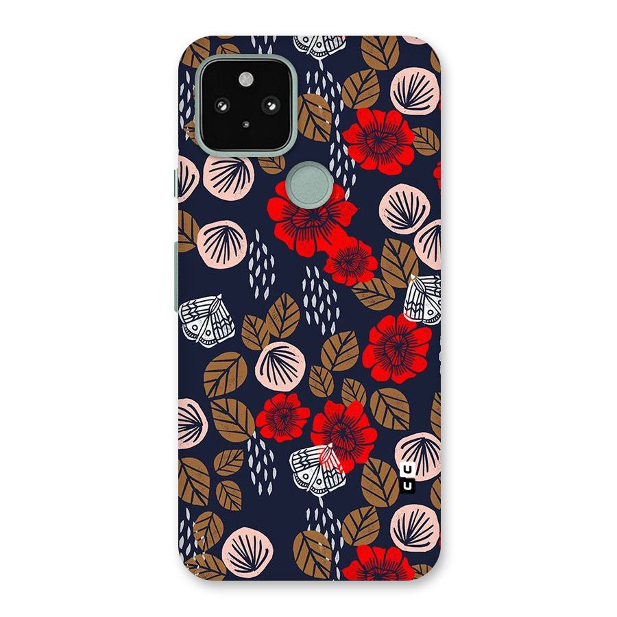 Orange Flora Back Case for Google Pixel 5
