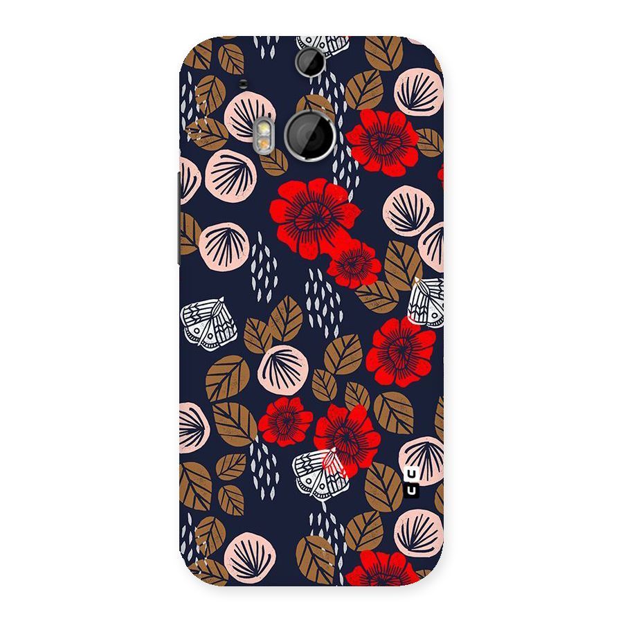 Orange Flora Back Case for HTC One M8
