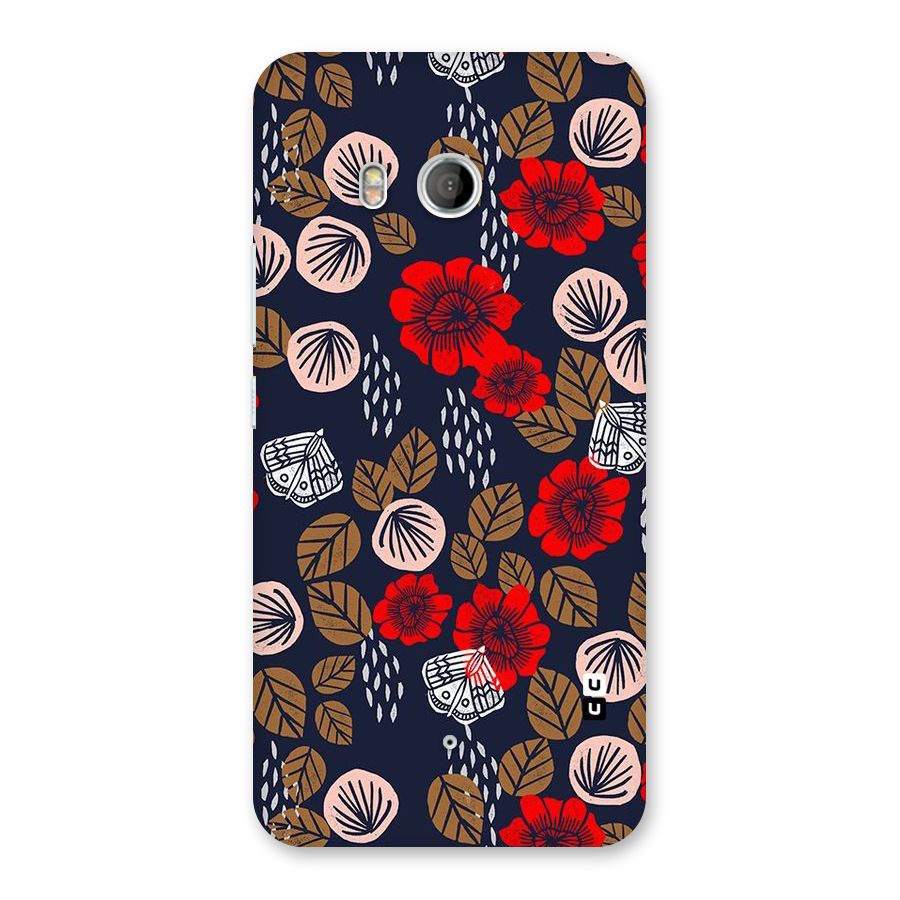 Orange Flora Back Case for HTC U11