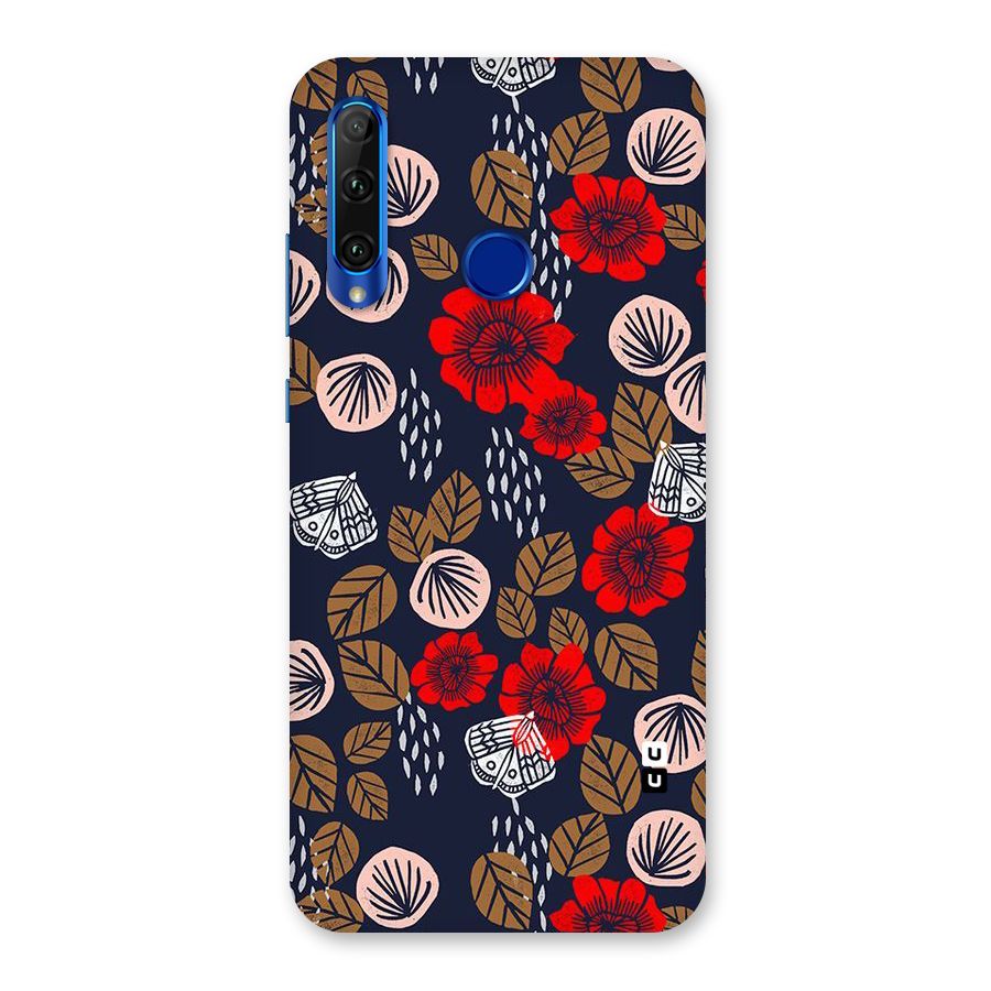 Orange Flora Back Case for Honor 20i