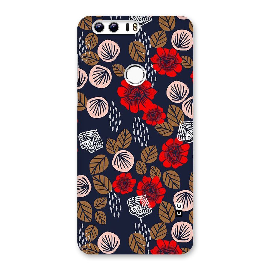 Orange Flora Back Case for Honor 8