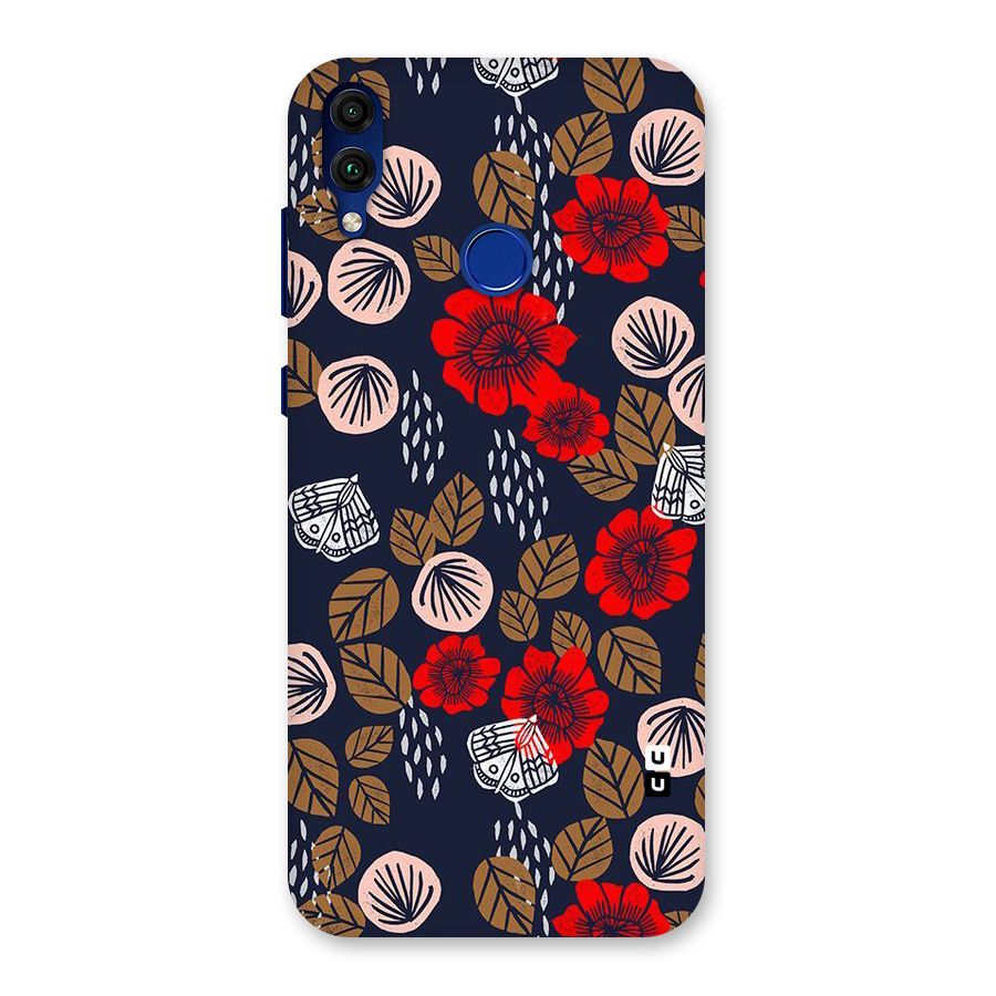 Orange Flora Back Case for Honor 8C