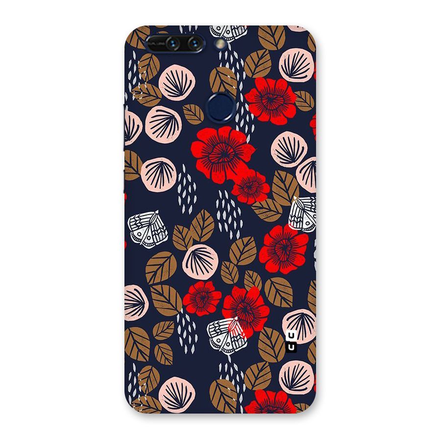 Orange Flora Back Case for Honor 8 Pro
