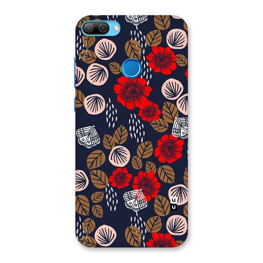 Orange Flora Back Case for Honor 9N