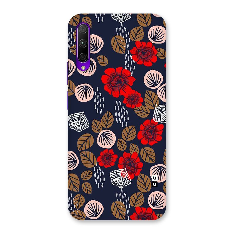 Orange Flora Back Case for Honor 9X Pro