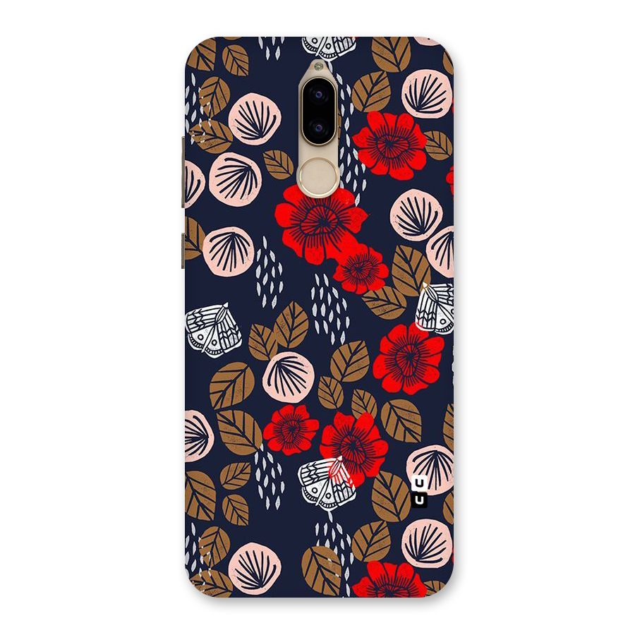 Orange Flora Back Case for Honor 9i
