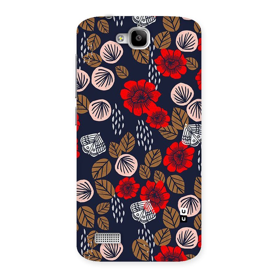 Orange Flora Back Case for Honor Holly